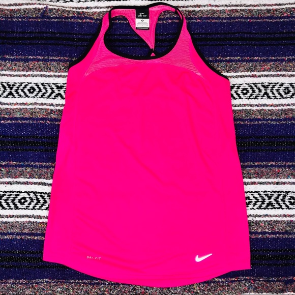 Nike Tops - Nike hot pink dri-fit athletic tank top